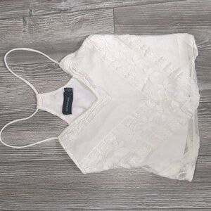 MINKPINK White Cream Lace Tank Top S
